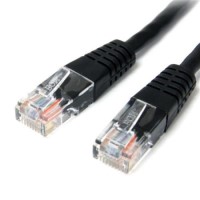 StarTech.com 3 ft Cat5e Black Molded RJ45 UTP Cat 5e Patch Cable - 3ft Patch Cord