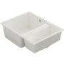 1.5 Bowl White Undermount Composite Kitchen Sink with Chrome Dual Lever Kitchen Mixer Tap - Enza