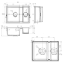 1.5 Bowl White Undermount Composite Kitchen Sink with Chrome Dual Lever Kitchen Mixer Tap - Enza