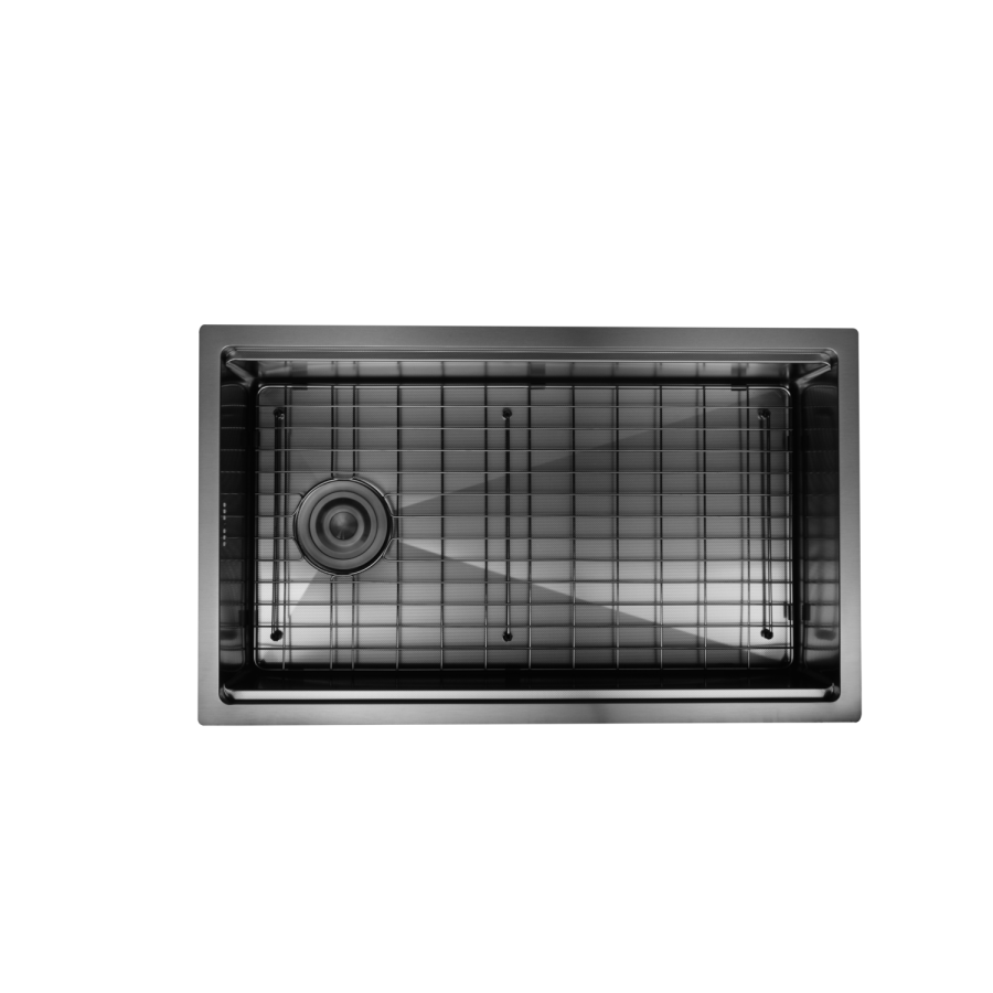 Black Large Undermount Kitchen Workstation Sink Unit & Accessories - Mae