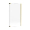 Brushed Brass Hinged L Shape Shower Bath Screen 1450 x 955mm - Maia
