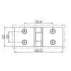 Brushed Brass Hinged L Shape Shower Bath Screen 1450 x 955mm - Maia