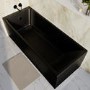 Malden Matt Black Square Single Ended Bath - 1700 x 700mm