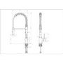 Chrome Single Lever Pull Out Dual Spray Monobloc Kitchen Mixer Tap - Enza Malvern