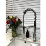 Chrome Single Lever Pull Out Dual Spray Monobloc Kitchen Mixer Tap - Enza Malvern