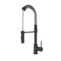 Black Single Lever Pull Out Dual Spray Monobloc Kitchen Mixer Tap - Enza Malvern