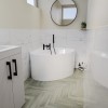 Freestanding Small Round Corner Bath 1000 x 1000mm - Malta