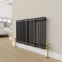 Maesta Brushed Brass Traditional Manual Angled Radiator Valves (pair)