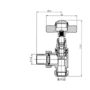 Maesta Brushed Brass Traditional Manual Angled Radiator Valves (pair)