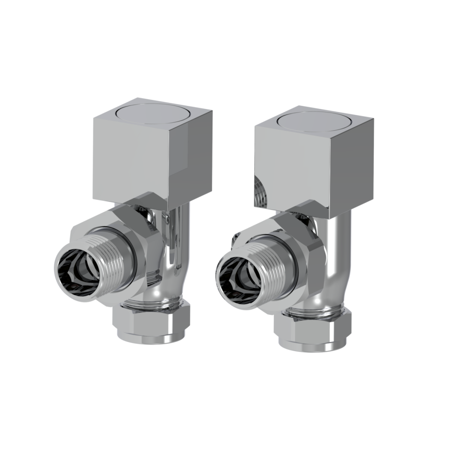 Elego Chrome  Modern Manual Angled Valves (pair)
