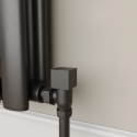 MAN-AG-2MB Elego Matte Black Modern Manual Angled Radiator Valves (pair)