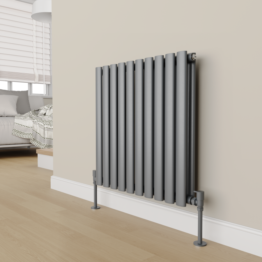 Elego Anthracite Gray Modern Manual Angled Valves (pair)