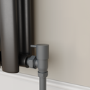 Elego Anthracite Gray Modern Manual Angled Valves (pair)