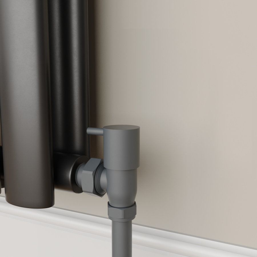 Elego Anthracite Gray Modern Manual Angled Valves (pair)