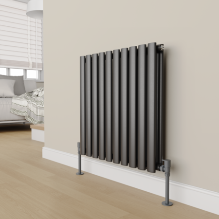 Elego Anthracite Gray Modern Manual Angled Valves (pair)