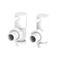Elego White Modern Manual Angled Valves (pair)