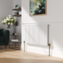 Elego Brushed Brass Modern Manual Angled Radiator Valves (pair)