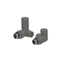 Elego Anthracite Gray Modern Manual Corner Radiator Valves With Lockshield