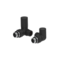 Elego Matte Black Modern Manual Corner Radiator Valves With Lockshield