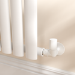 Elego White Modern Manual Corner Radiator Valves With Lockshield