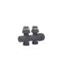 Elego Anthracite Gray Modern Manual H Block Radiator Valves