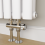 Elego Chrome Modern Manual H Block Radiator Valves