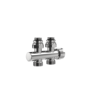 Elego Chrome Modern Manual H Block Radiator Valves