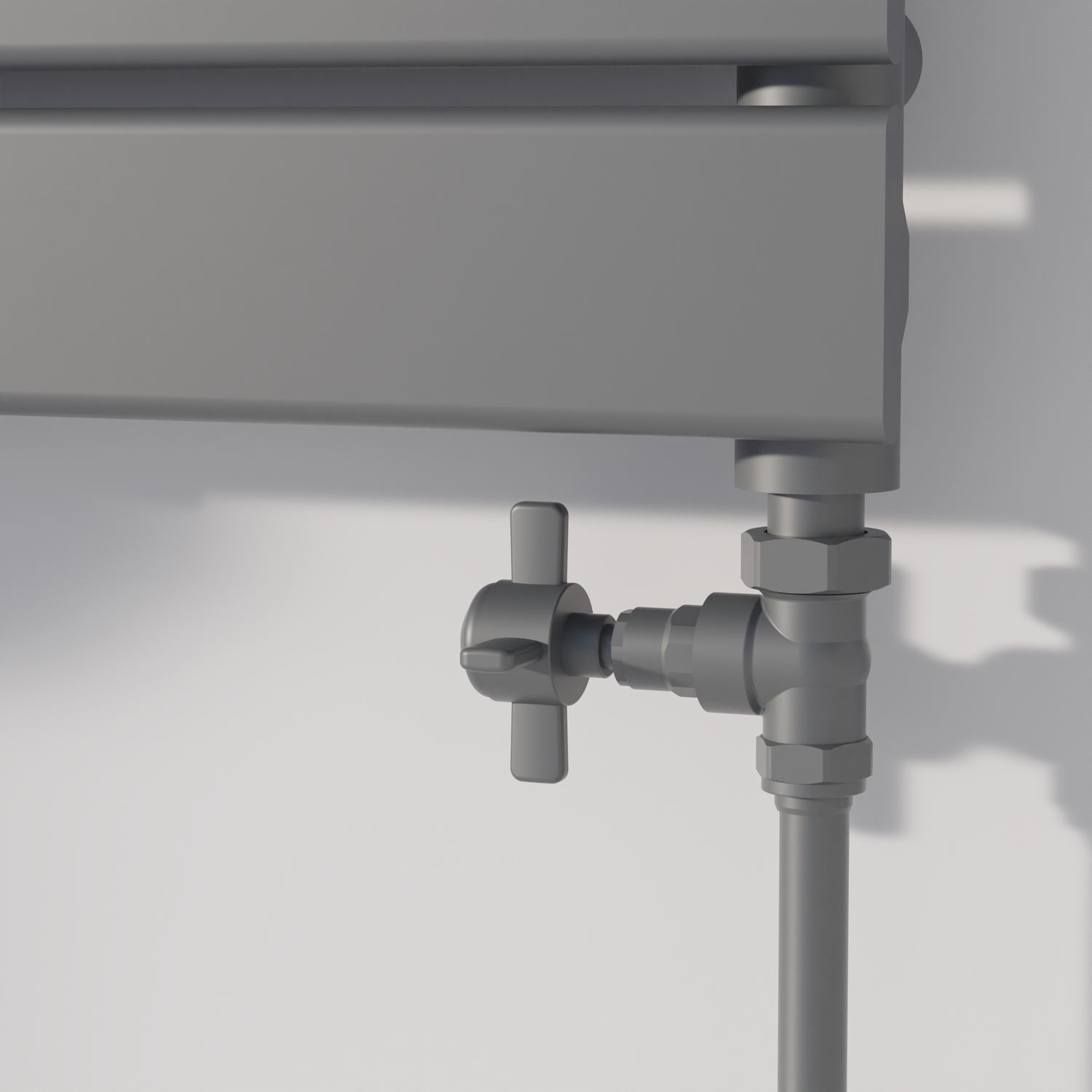 Maesta Anthracite Gray Traditional Manual Straight Radiator Valves (Pair)
