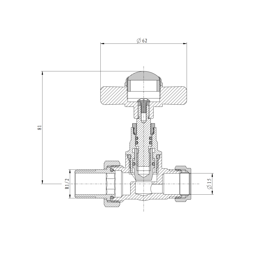 Maesta Chrome Traditional Manual Straight Radiator Valves (pair)