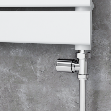 Image of Elego Elego Chrome Modern Manual Straight Radiator Valves (pair) Chrome 7.9 x 3 x 5.5 cm MAN-ST-3CH