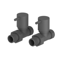 Elego Anthracite Gray Modern Manual Straight Valves (pair)