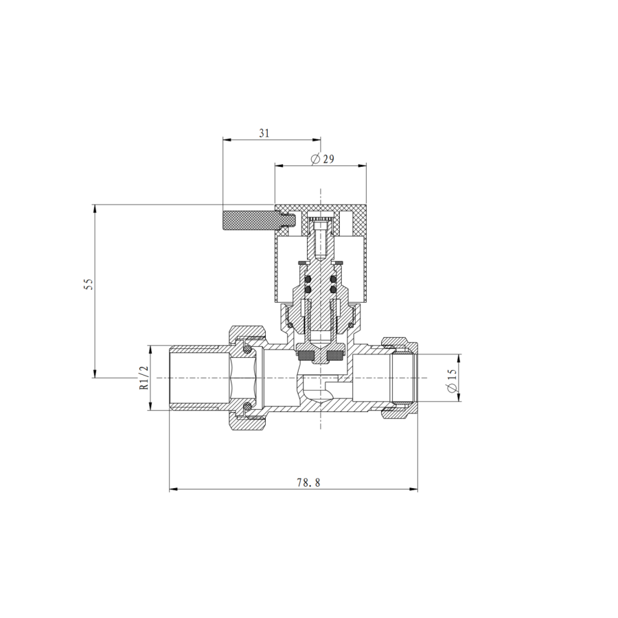Elego Anthracite Gray Modern Manual Straight Valves (pair)