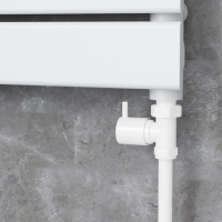 Elego White Modern Manual Straight Radiator Valves (pair) Elego White Modern Manual Straight Radiator Valves (pair)