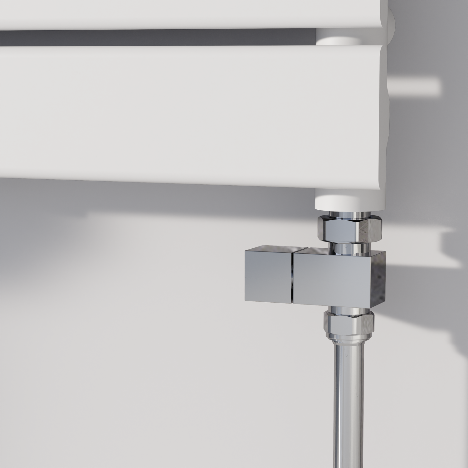 Image of Elego Elego Chrome Modern Manual Straight Radiator Valves (pair) Chrome 79 x 29 x 61 cm MAN-ST-5CH