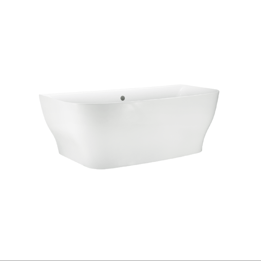 GRADE A2 - Freestanding Back to Wall Double Ended Bath 1650 x 780mm - Manilla