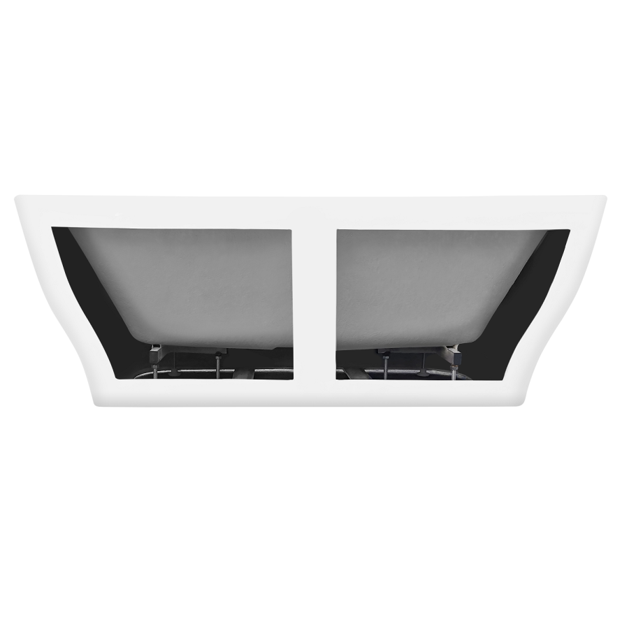 GRADE A2 - Freestanding Back to Wall Double Ended Bath 1650 x 780mm - Manilla