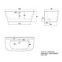 GRADE A2 - Freestanding Back to Wall Double Ended Bath 1650 x 780mm - Manilla