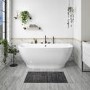 GRADE A2 - Freestanding Back to Wall Double Ended Bath 1650 x 780mm - Manilla
