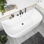 GRADE A2 - Freestanding Back to Wall Double Ended Bath 1650 x 780mm - Manilla
