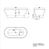Freestanding Double Ended Bath 1700 x 800mm - Manilla