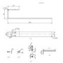 Anthracite Single Towel Bar 380mm - Margo