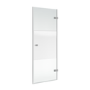 GRADE A1 - Chrome 8mm Fluted Glass Hinged Shower Door 800mm Left Hand - Matira