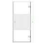 GRADE A1 - Chrome 8mm Fluted Glass Hinged Shower Door 800mm Left Hand - Matira