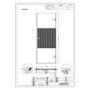 800mm Ribbed / Fluted Glass Right Hand Hinged Shower Door 8mm Glass - Matira