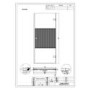 900mm Ribbed / Fluted Glass Right Hand Hinged Shower Door 8mm Glass - Matira
