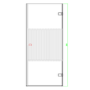 ONLY OPENED - Chrome 900mm Fluted Glass Hinged Shower Door 8mm Right Hand - Matira