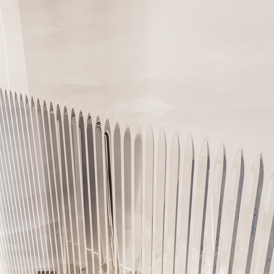 1000mm Ribbed / Fluted Glass Right Hand Sliding Shower Door 8mm Glass - Matira