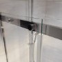 Chrome 8mm Fluted Glass Glass Sliding Shower Door 1200mm Left Hand - Matira