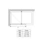 1000mm Brushed Brass Ribbed / Fluted Glass Shower Screen for Wet Room & Walk In Shower - Matira