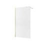 900mm Brushed Brass Ribbed / Fluted Glass Shower Screen for Wet Room & Walk In Shower - Matira